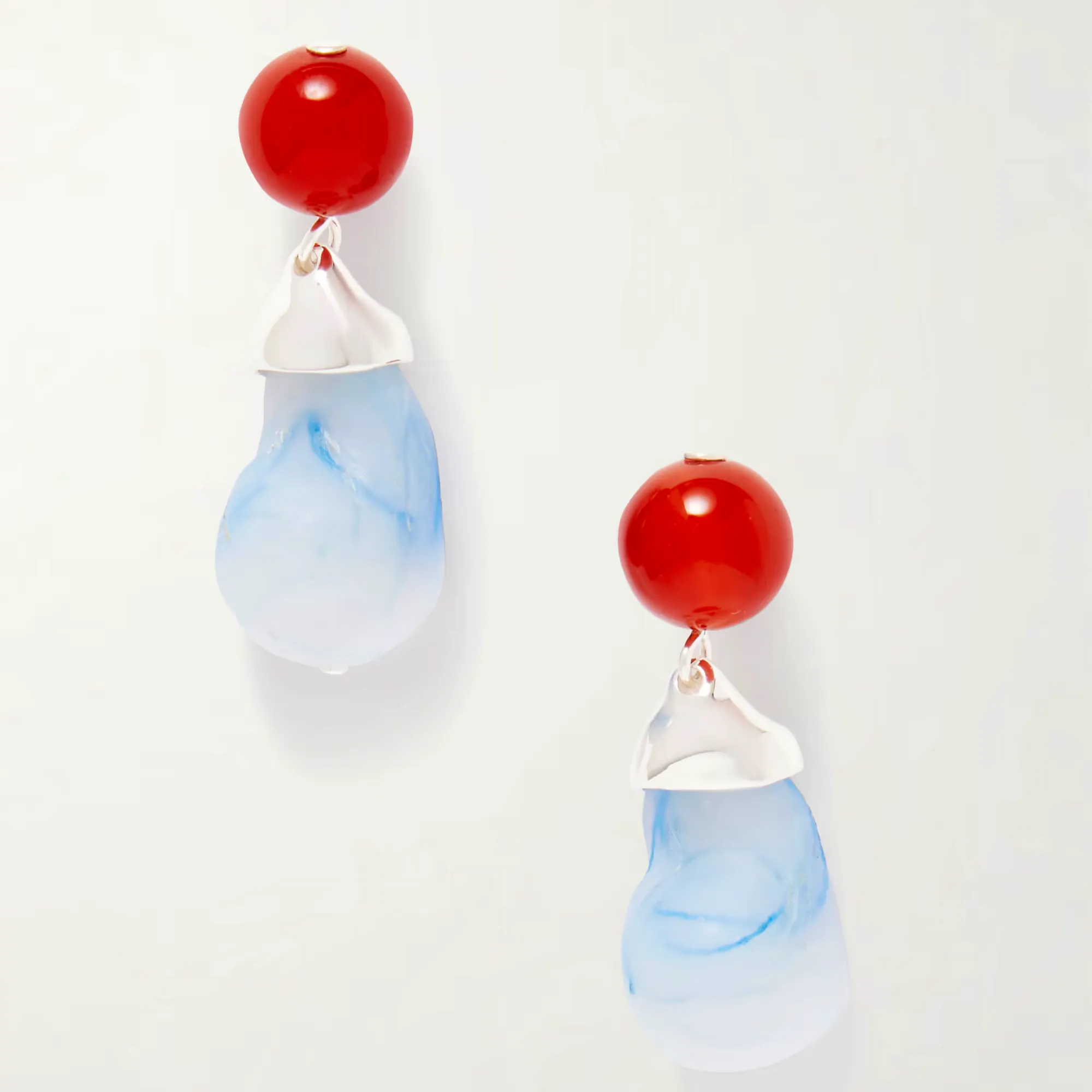 CompletedWorks Recycled Silver, Resin And Agate Earrings, £225