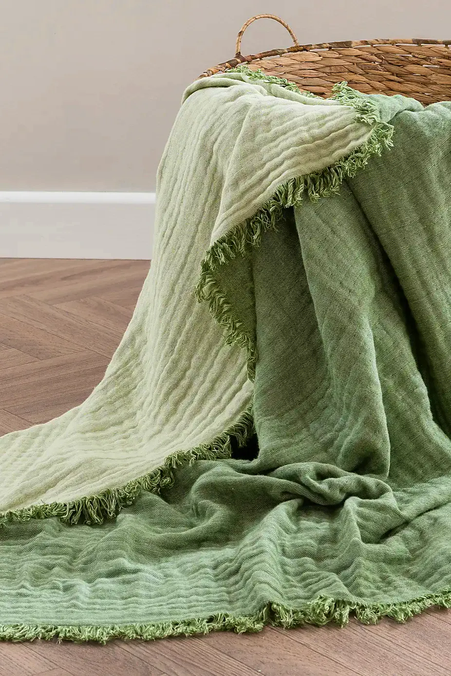 Dunelm Reversible Muslin Throw, £30