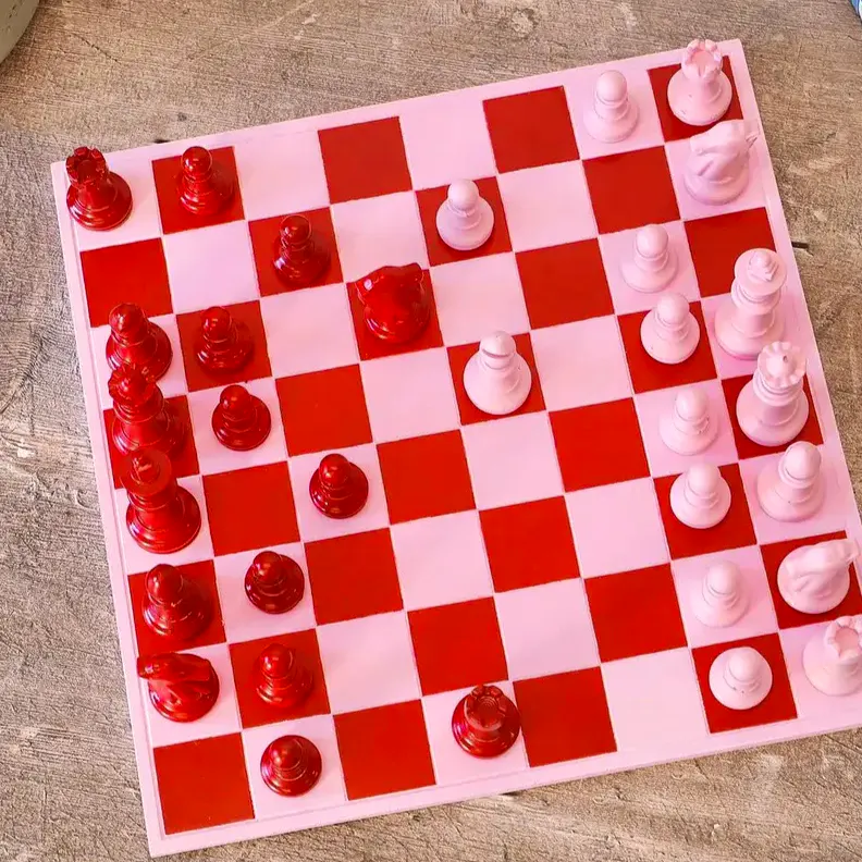 Holly & Co Pink And Red Chess Board