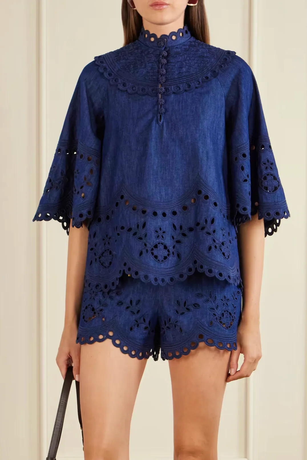 Zimmermann Broderie Anglaise Denim Shorts, £450