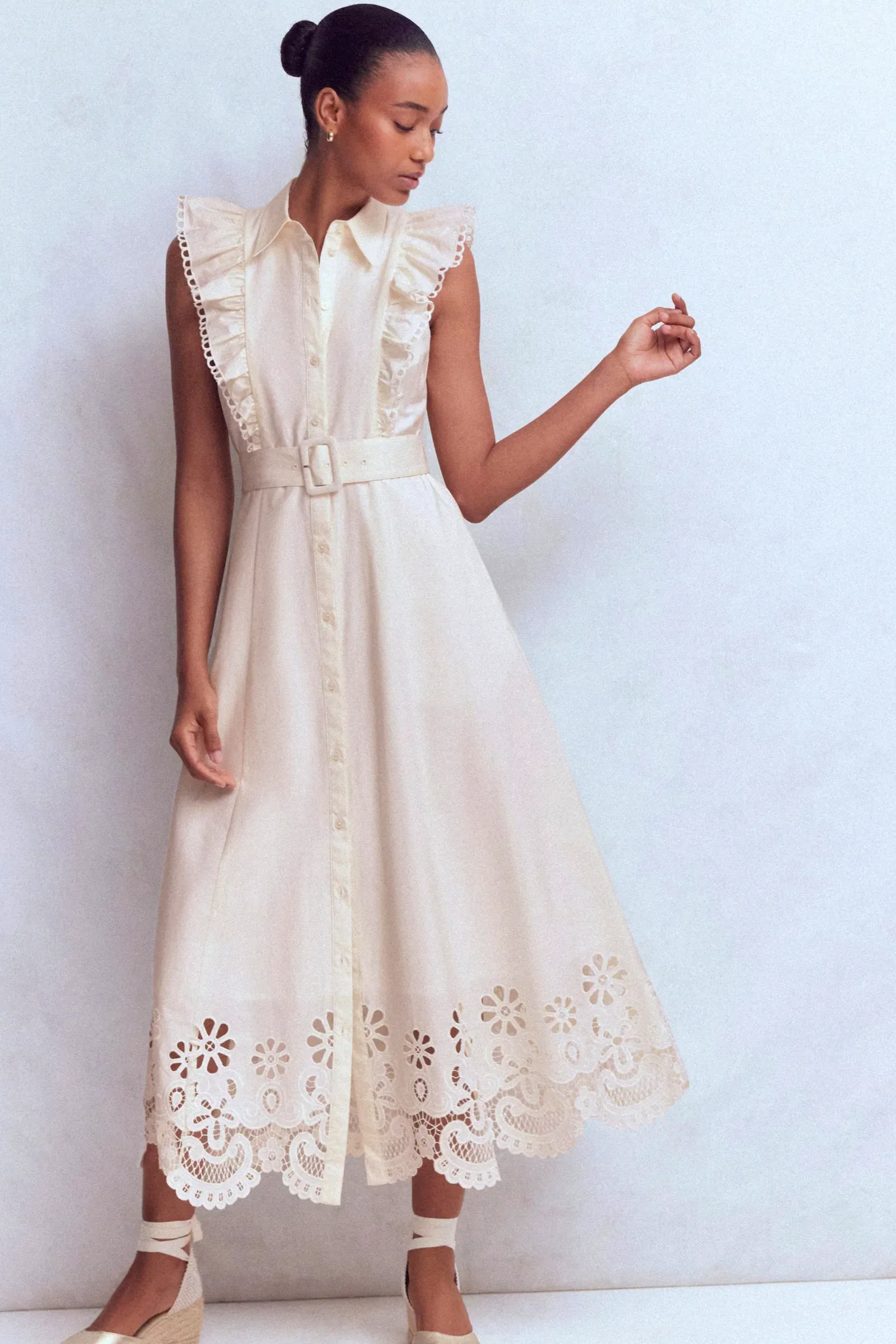 Boden Ruffle Bodice Shirt Dress, £189?