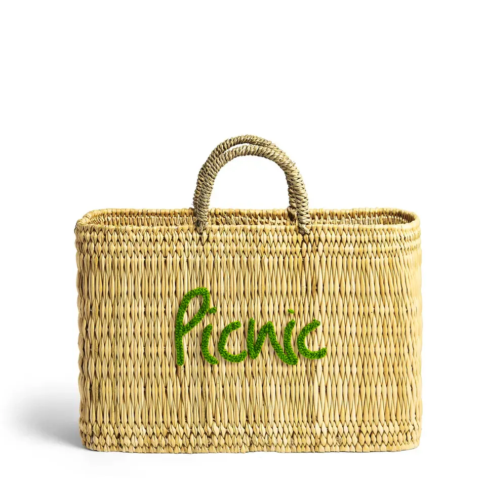 Daylesford Picnic Rectangle Basket Bag, £65