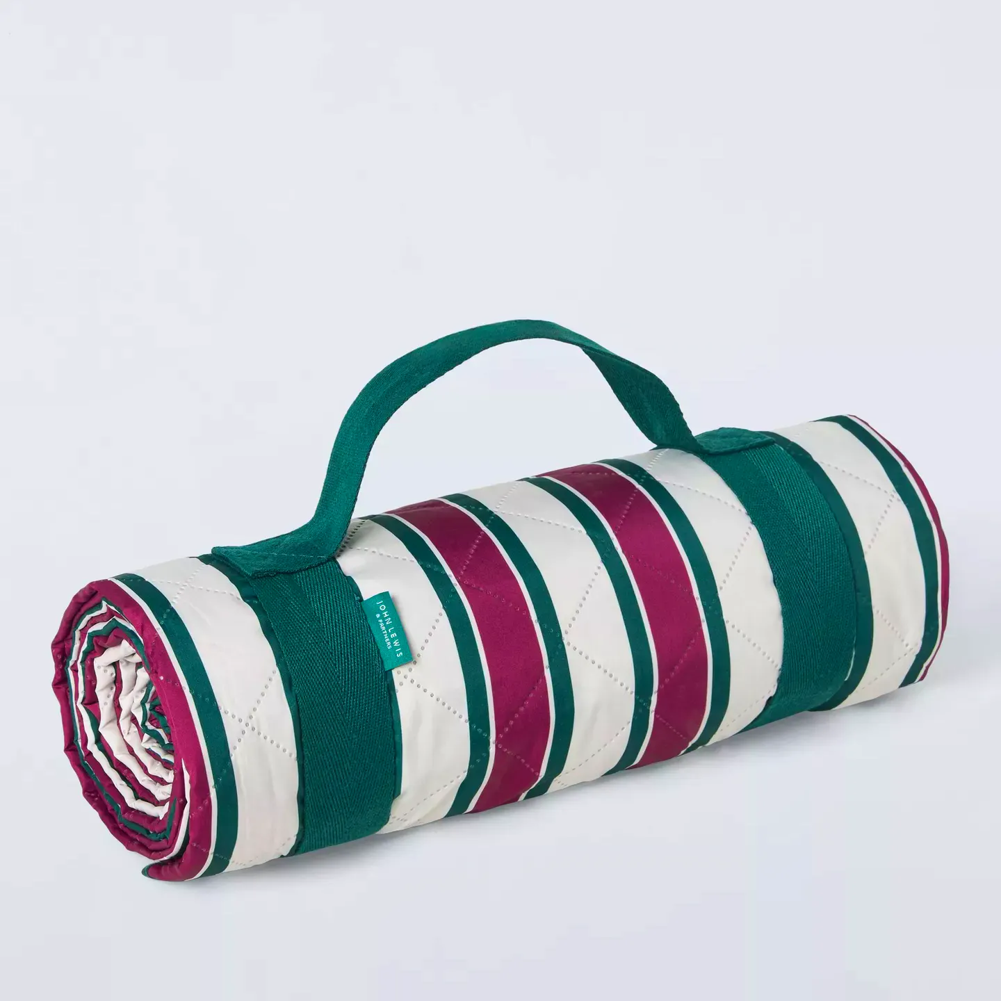 John Lewis Extra Large Striped Quilted Picnic Rug, £25