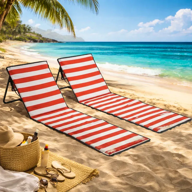 Aosom Outsunny Set of 2 Foldable Garden Beach Chair Mat, £26.99