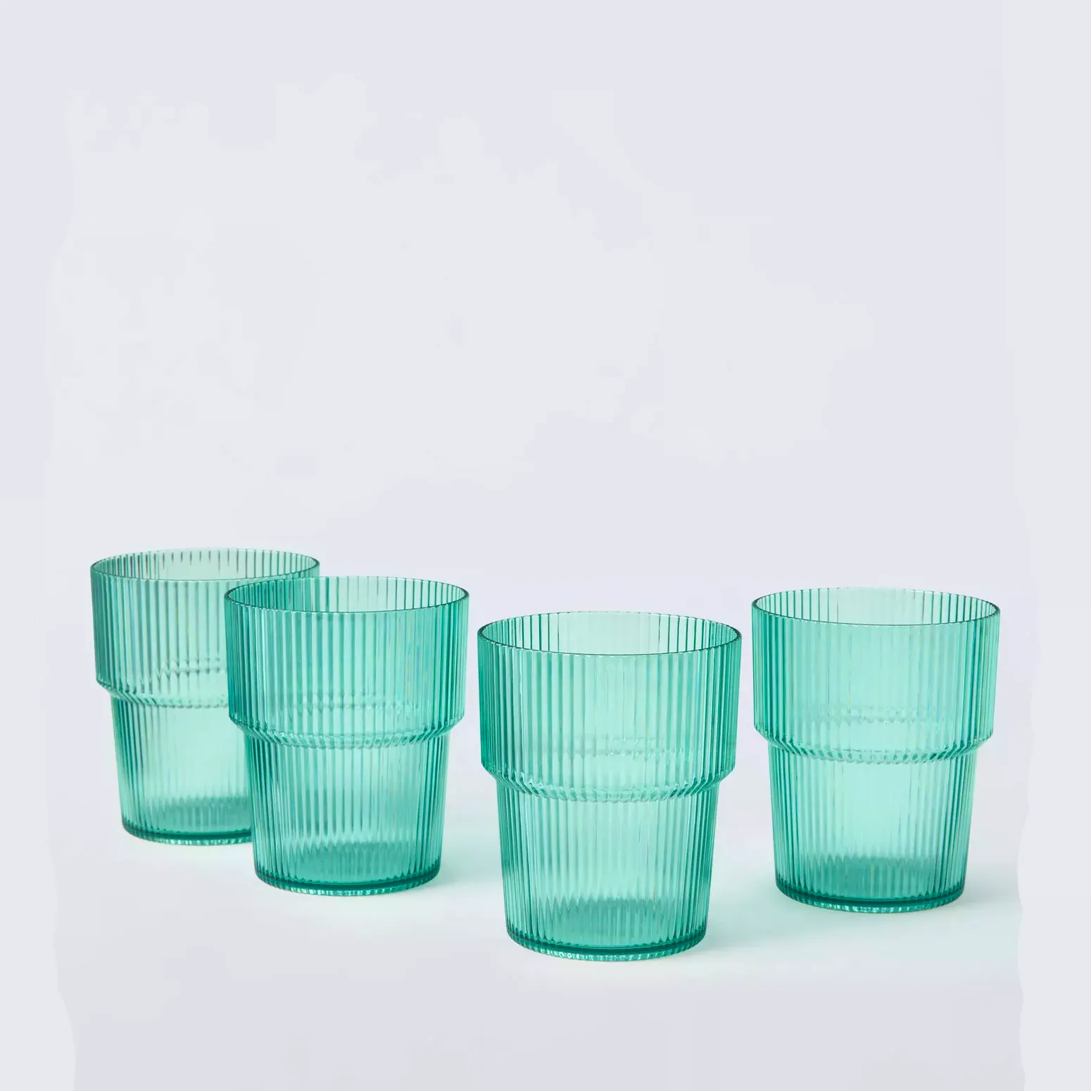 John Lewis Ribbed Plastic Picnic Tumbler, Set of 4, £8