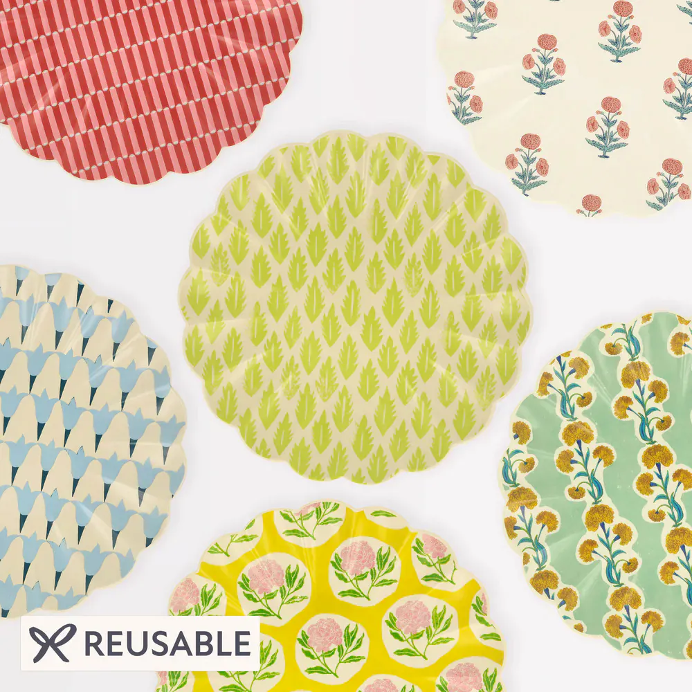 Meri Meri x Molly Mahon Reusable Large Plates (x 6), £48