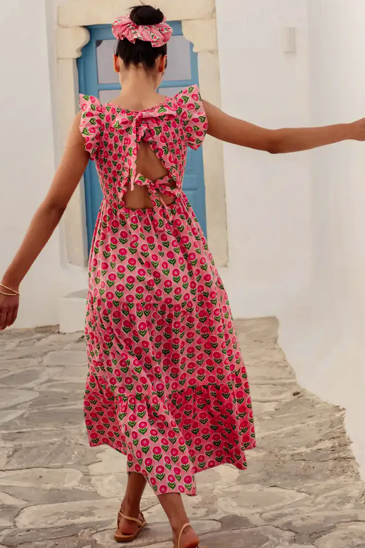 Pink City Prints Marigold Blush David Bowie Dress, £190