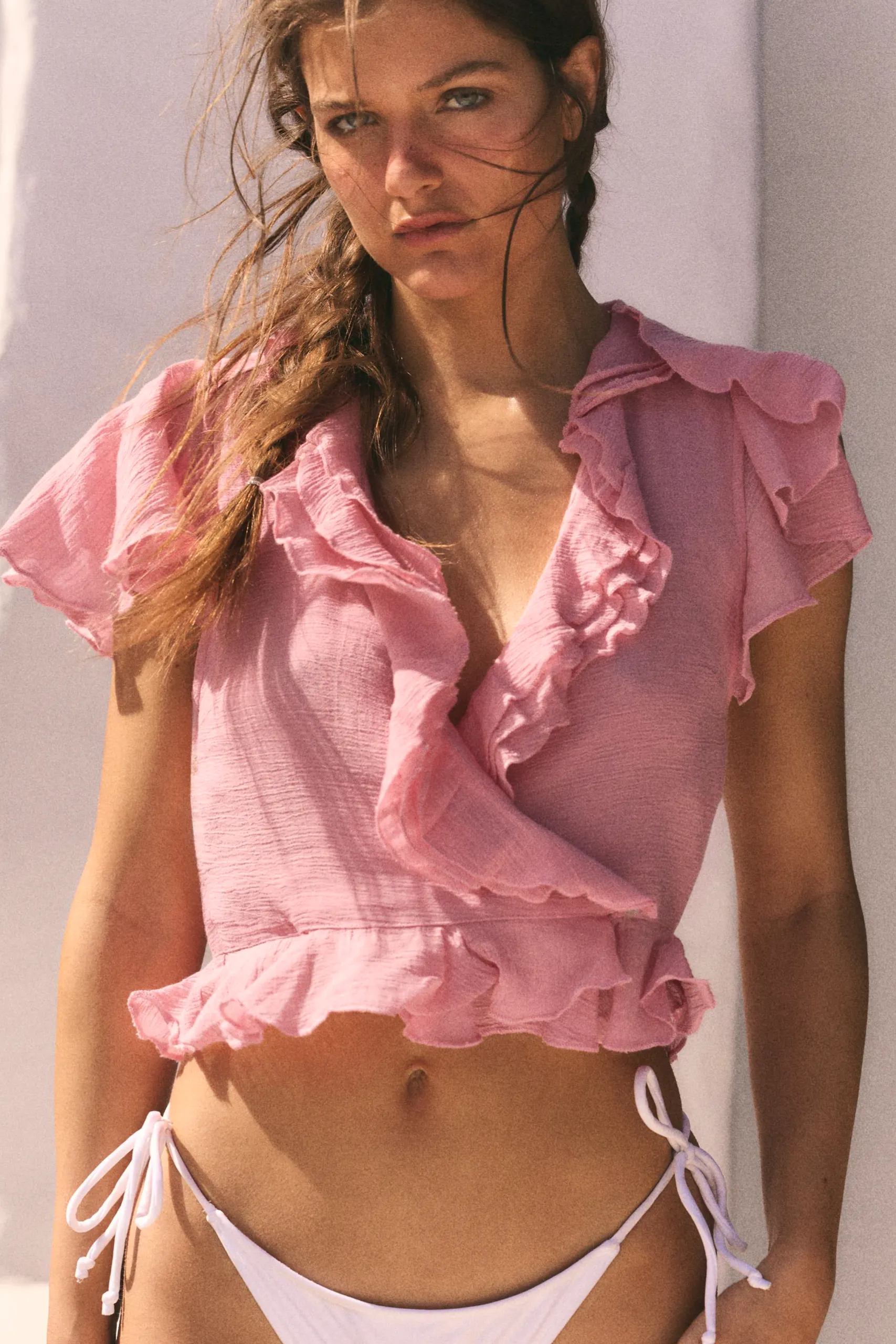 Zara Crossover Ruffle Top, £16.89
