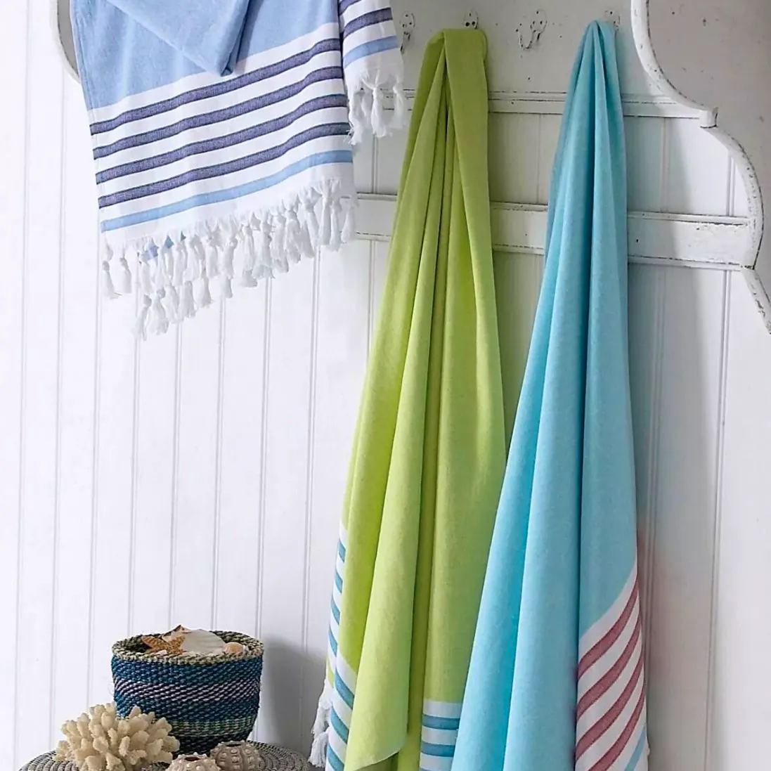 Cologne & Cotton Terry Backed Colourful Hamam Towels, £45