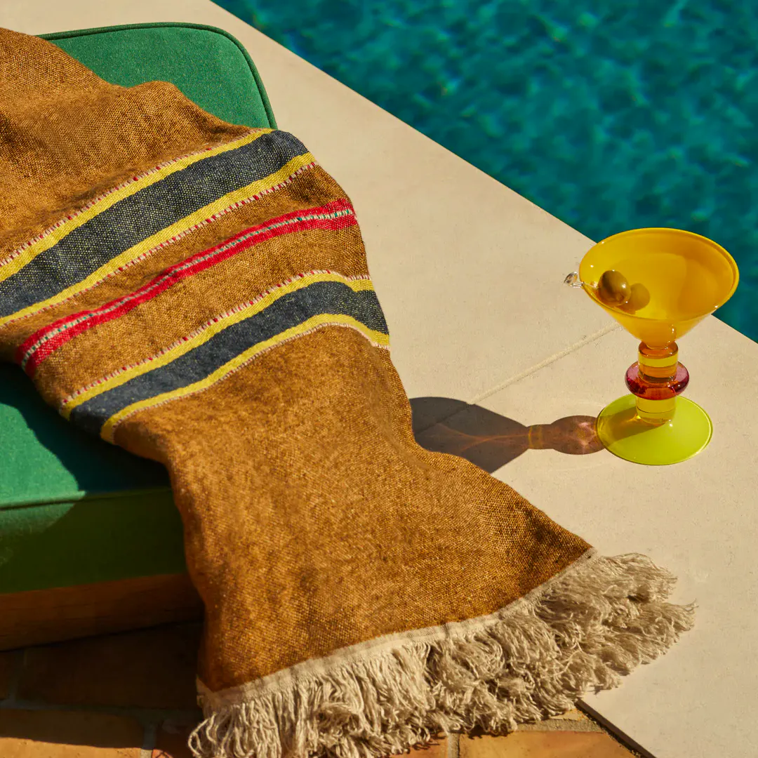 Abask Libeco Camp Stripe Belgian Line Towel, £160