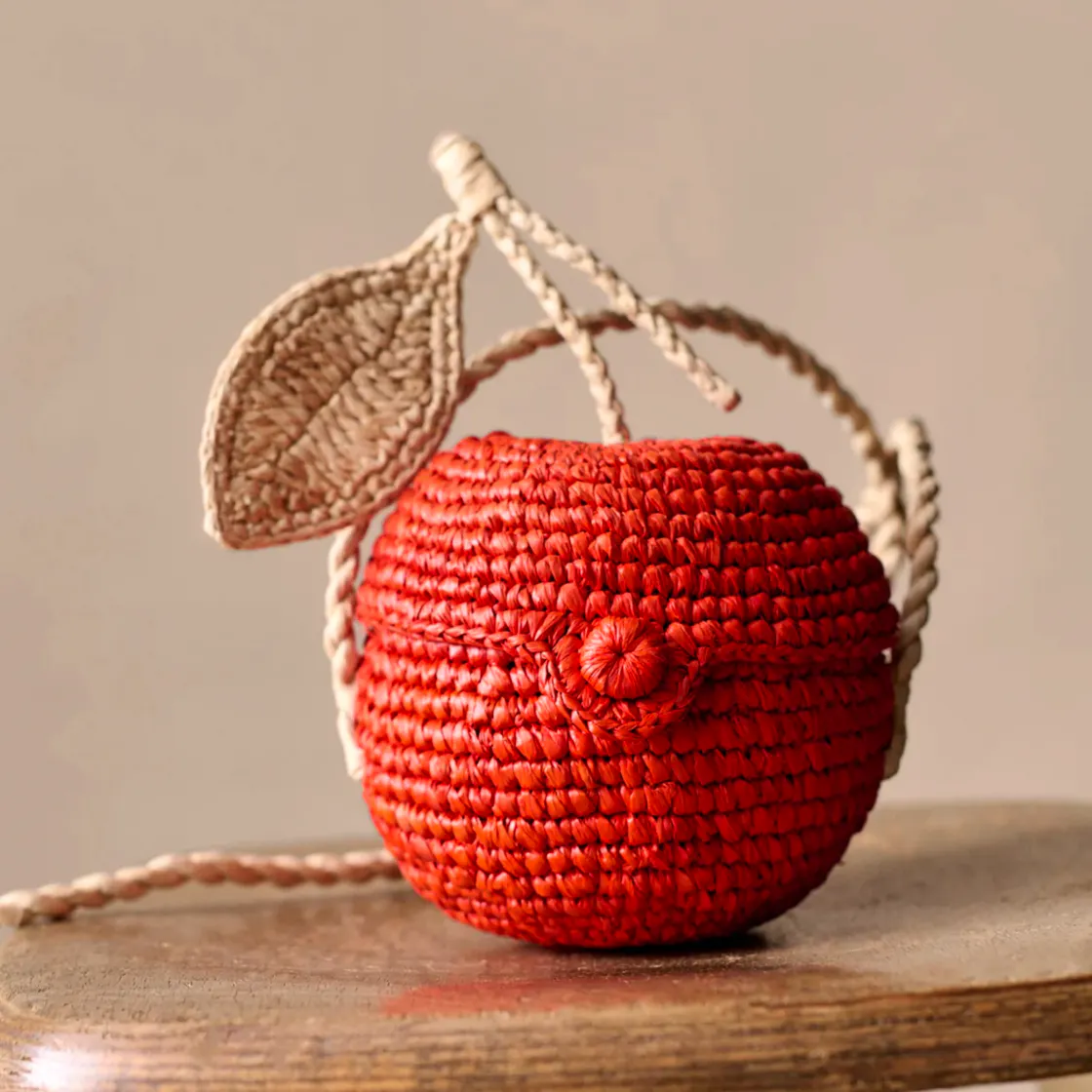 Bonpoint Laney Handmade Cherry Raffia Bag, £150