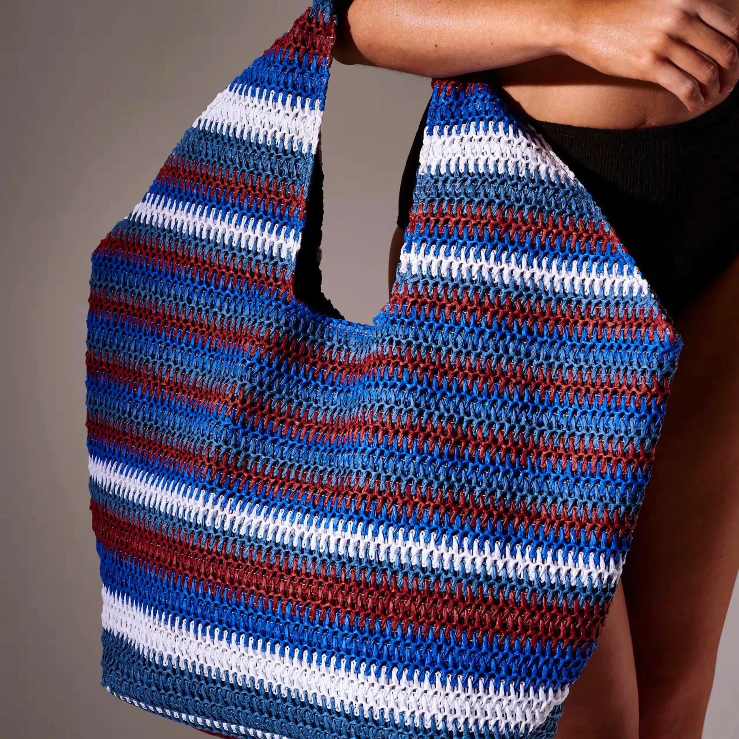 Marks & Spencer Striped Straw Tote, £39.50