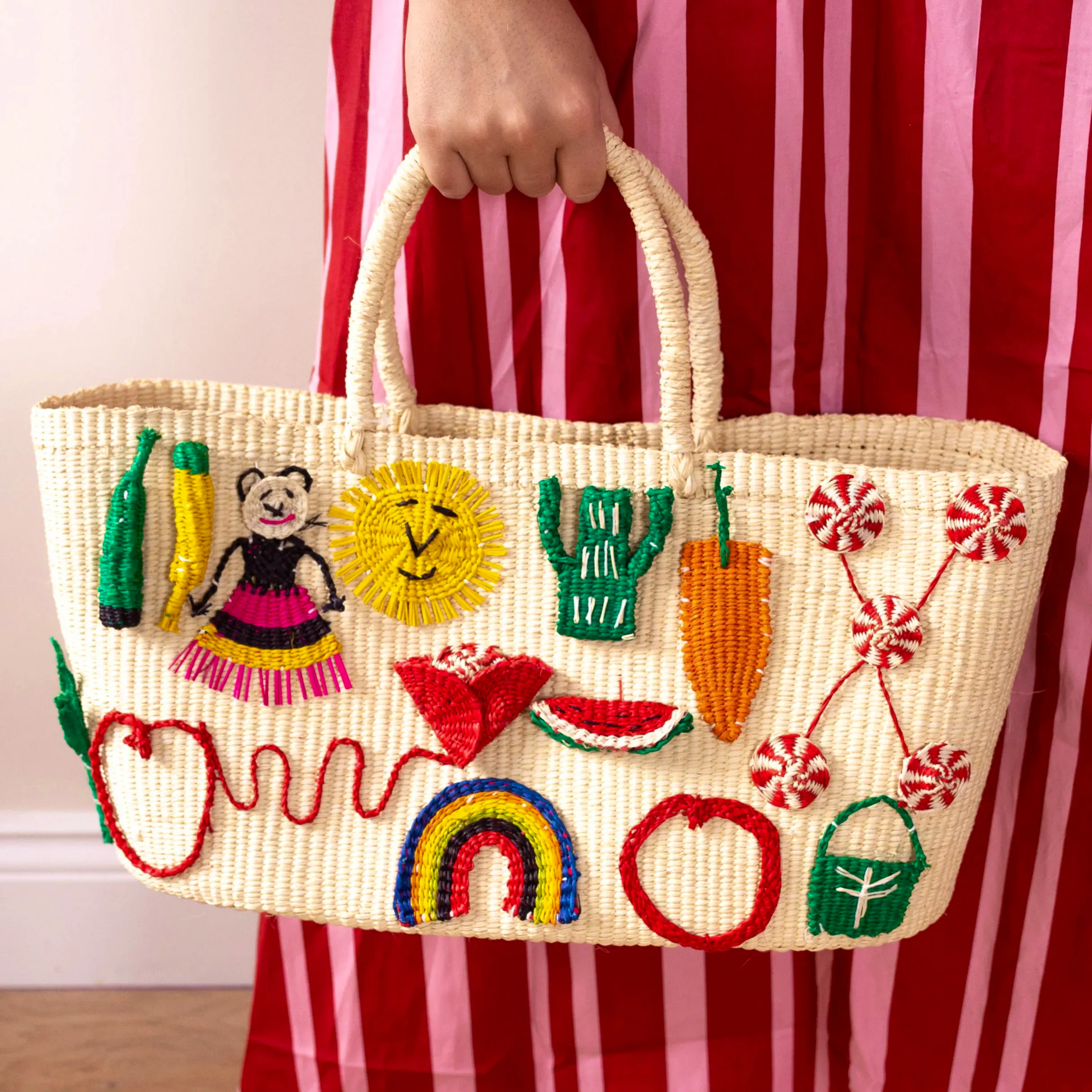 Savoir Emoji Woven Bag, £95