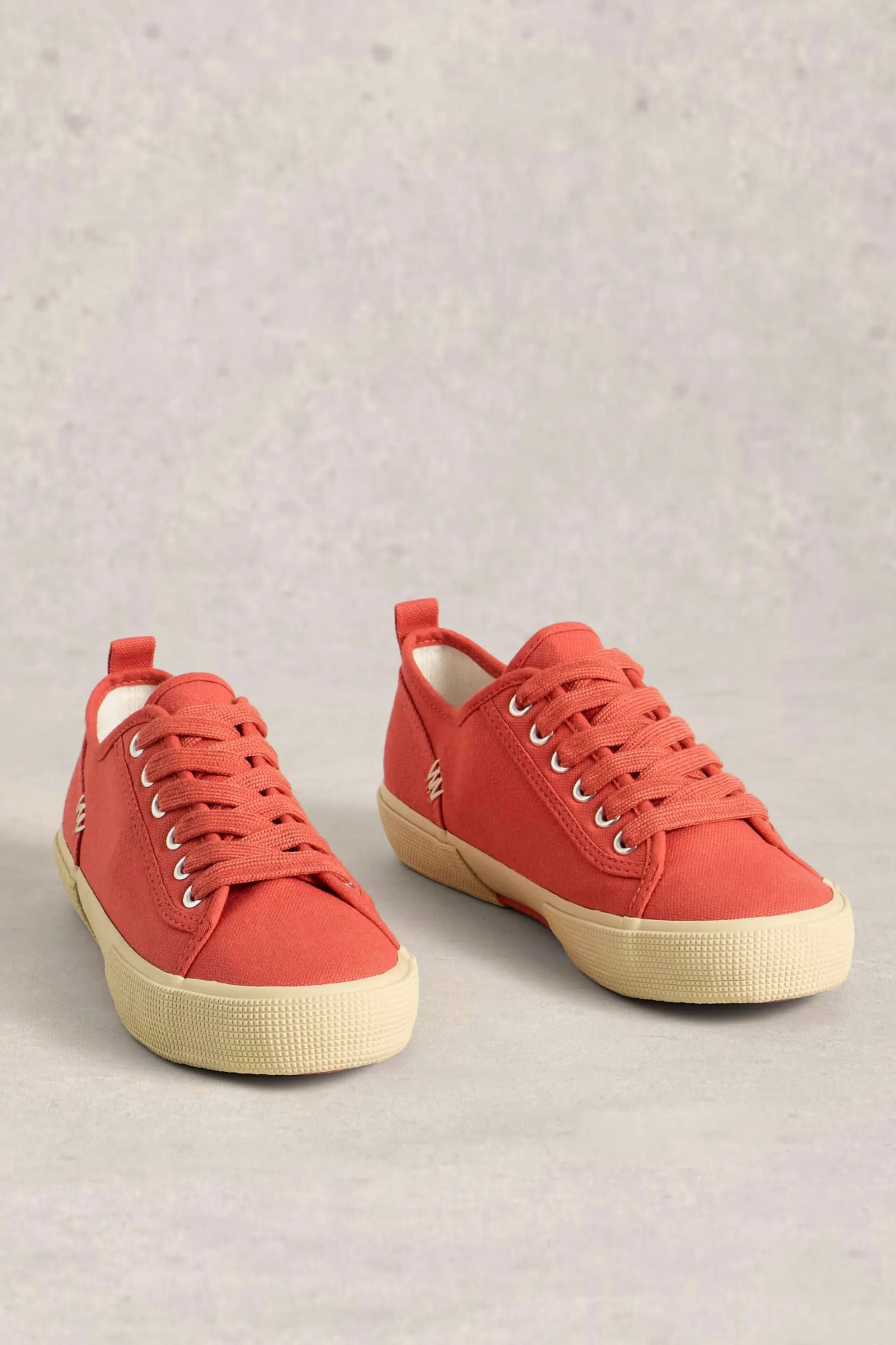 M&S Canvas Lace Up Striped Trainers, £19.50 (Was £39)