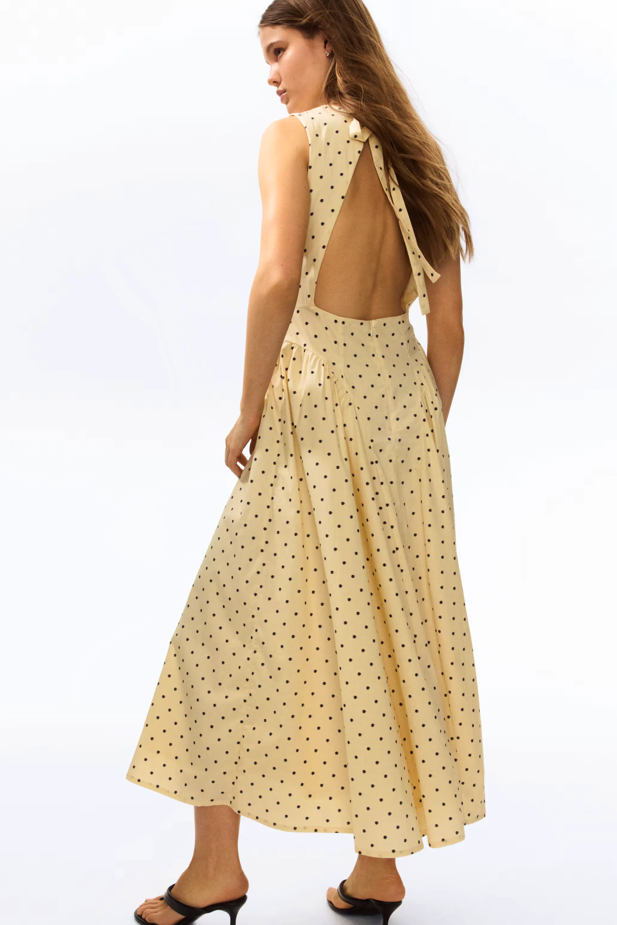 H&M Open-Back Cotton Poplin Dress, £24.99
