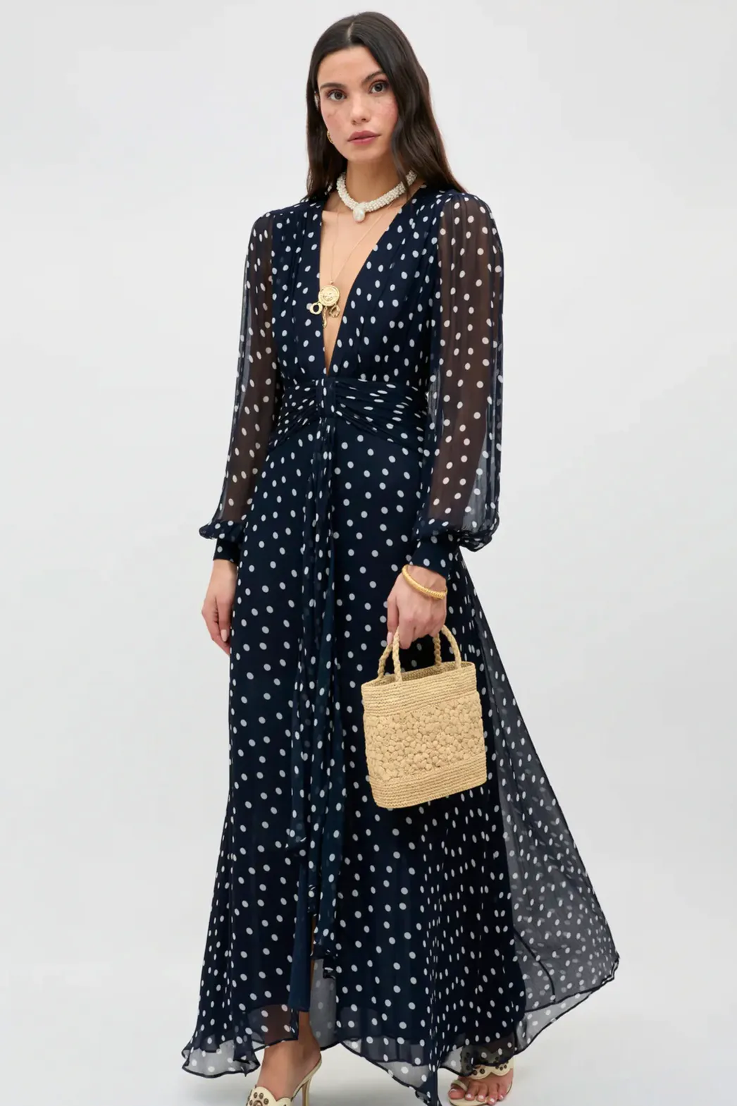 Rixo Meera Chiffon Gown, £525