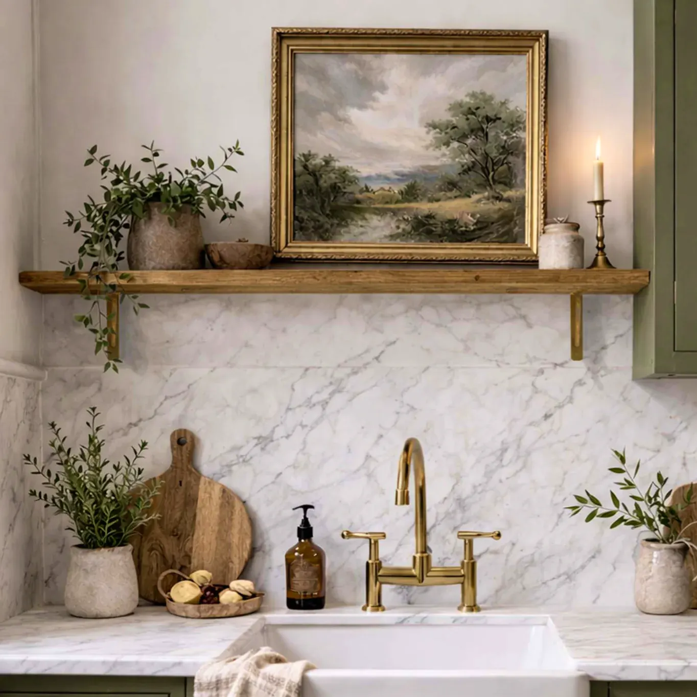Ben Simpson Funiture Natural Brass Bracket Shelf, £116