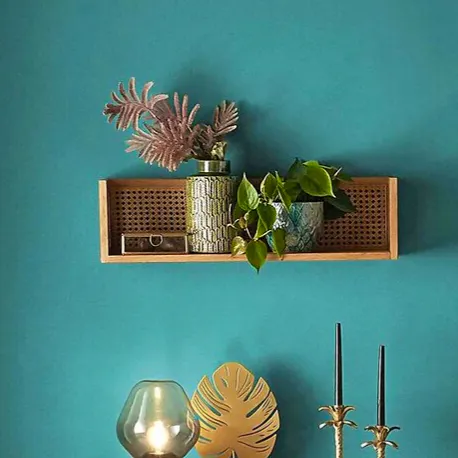 La Redoute Interieurs Waska Wall Shelf in Oak, Oak Veneer and Cane, £113.99