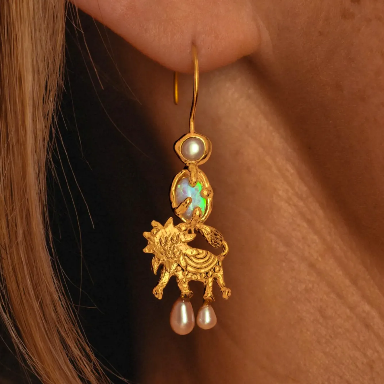 Ruby Jack The Lion's Flame Earrings, £155