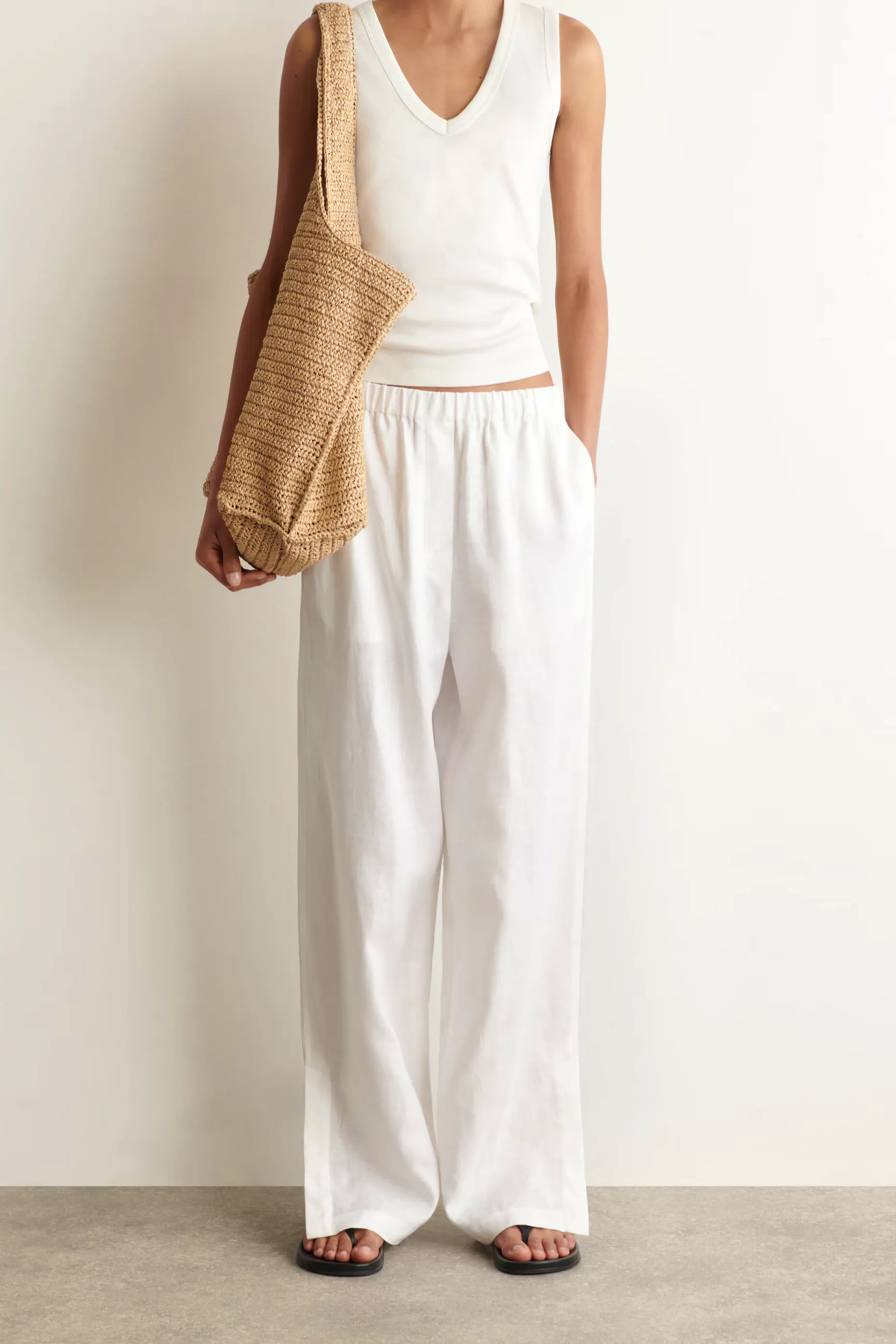 Cos Elasticated Linen Barrel-Leg Trousers, £53