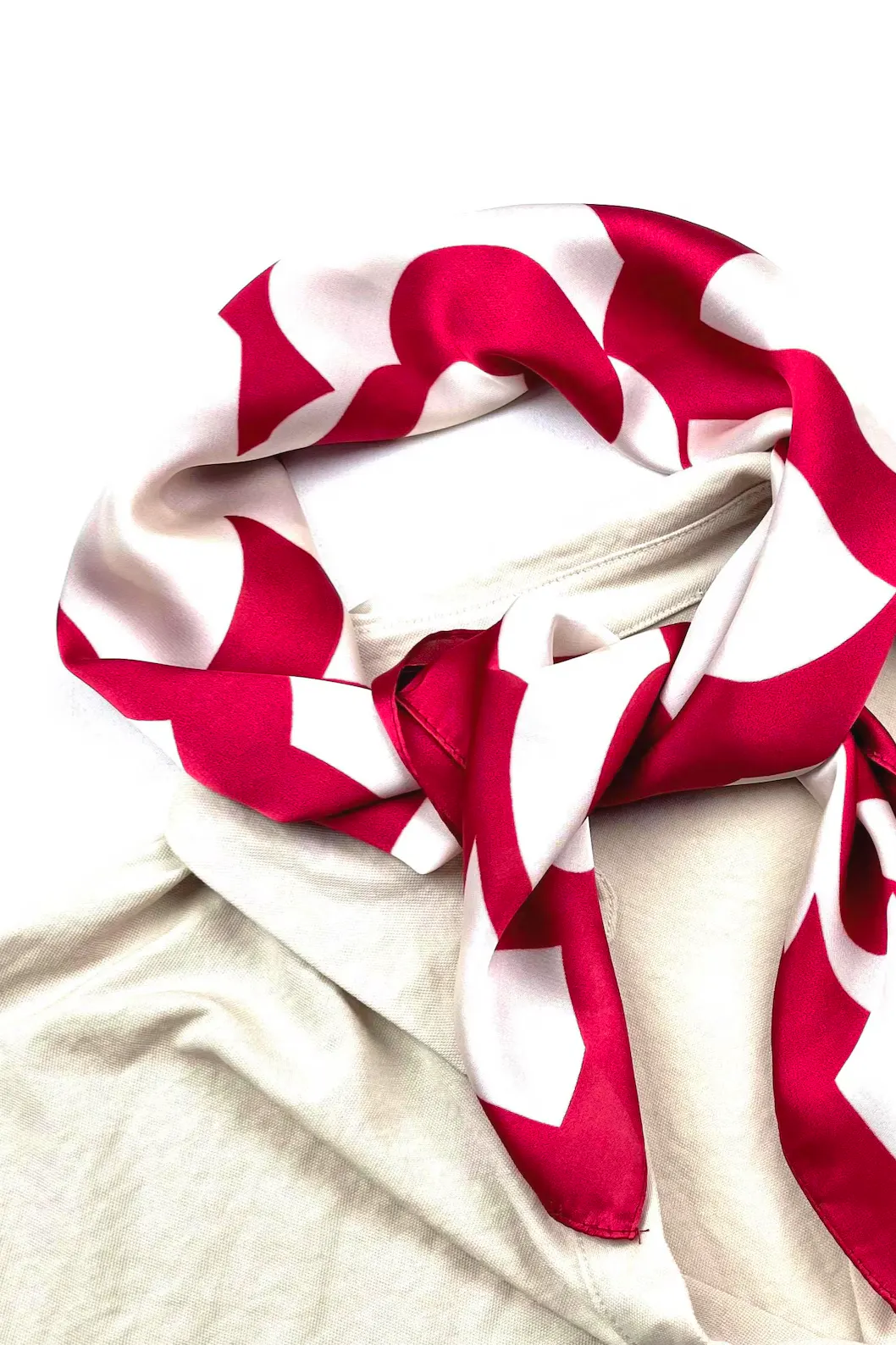 Etsy Red Silk Square Scarf, £16.99