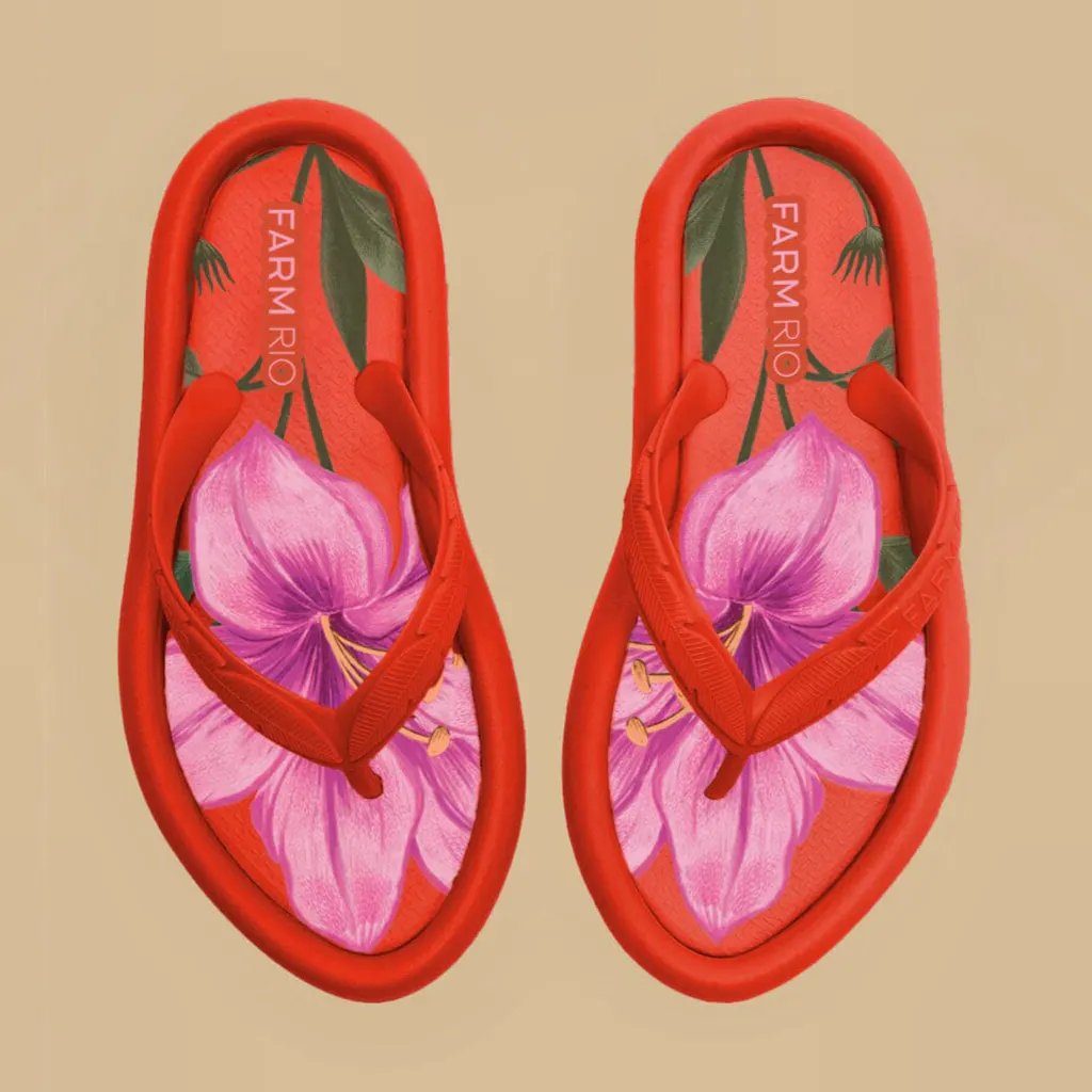 Farm Rio Orange Cambui Canoe Flip Flop, £63