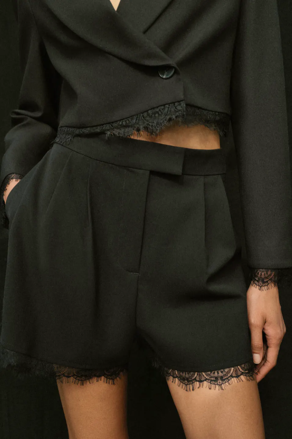 Zara Lace Trim Shorts, £29.99