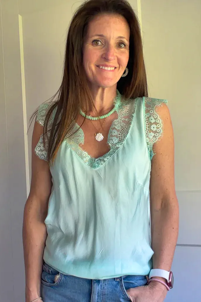 TLM Edit Mint Double Lace Camisole, £38