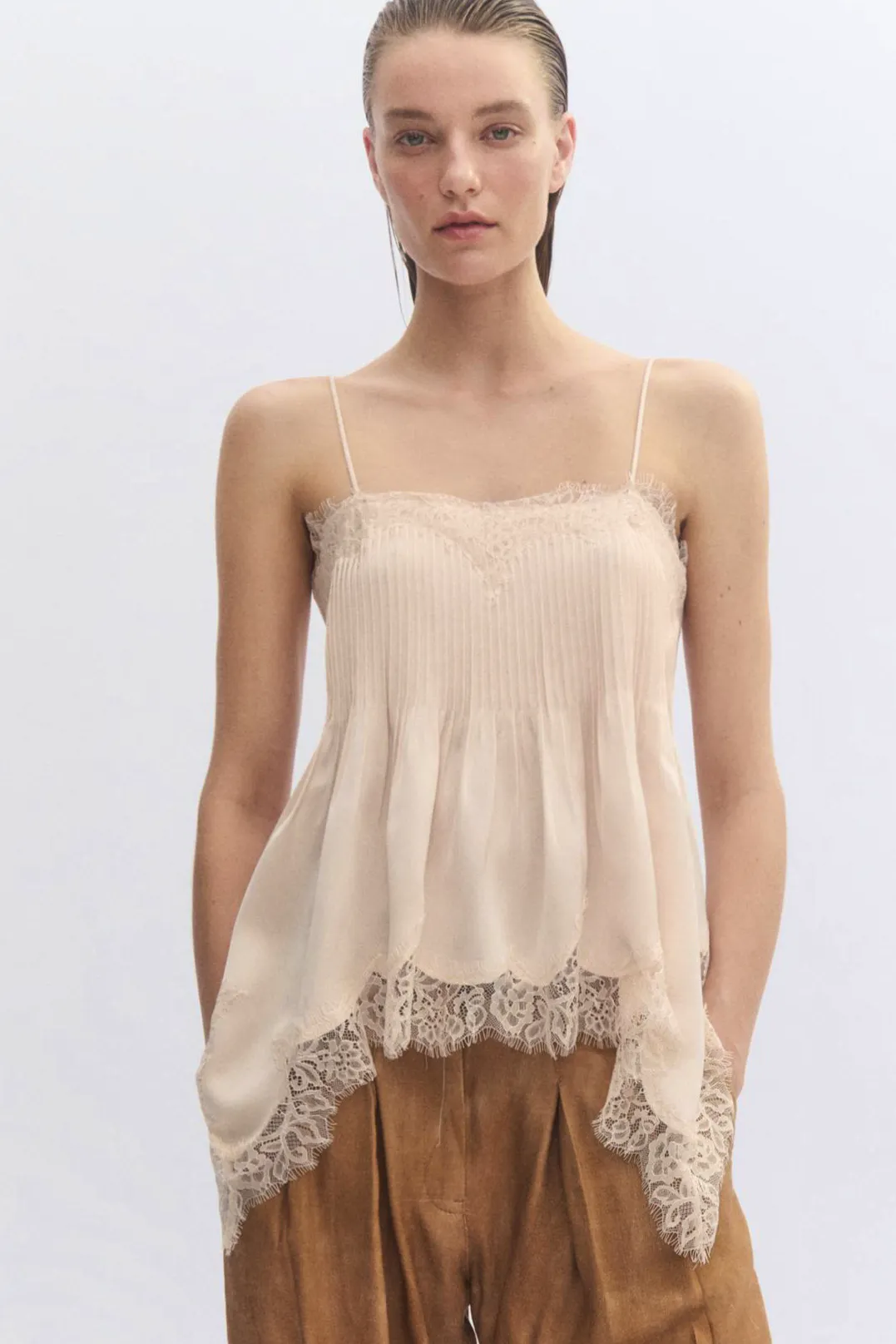 Zara ZW Collection Lace Camisole Top, £45.99