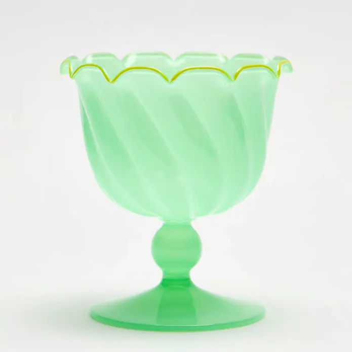 Oliver Bonas Gelato Green Glass Coupes Set of Two, £19.50