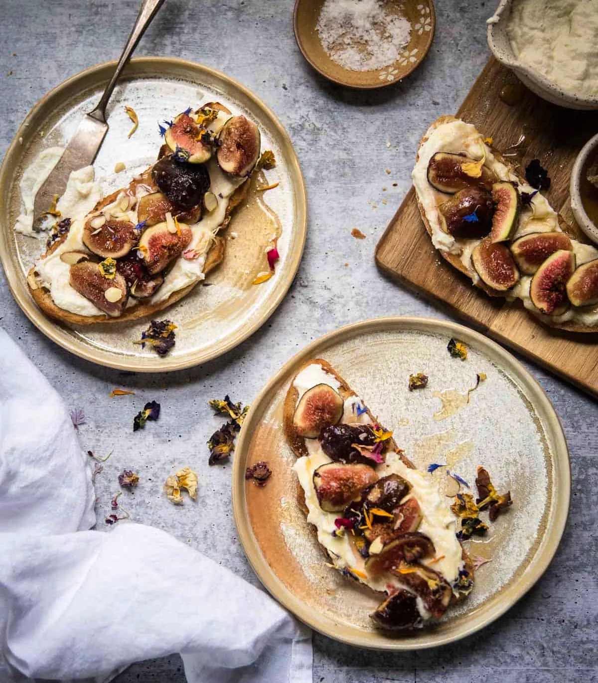 Whipped Ricotta Toast With Honey Roasted Figs