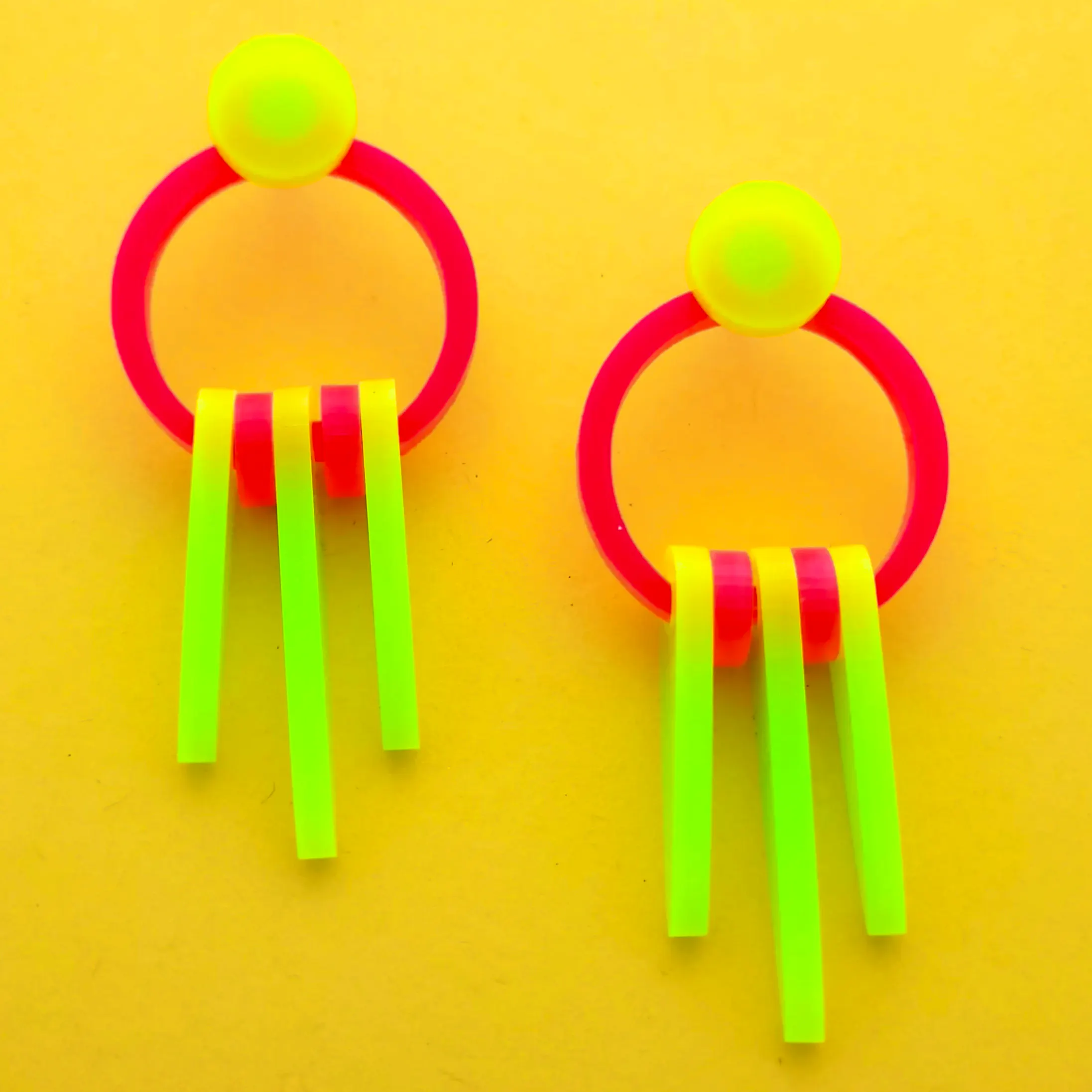 Sugar & Vice Neon Pink & Green Earrings, £19