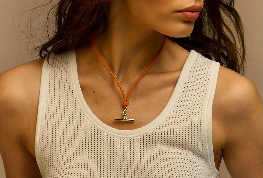 Gifts For Her Tillysveeas T Bar Collection Orange Medium T Necklace