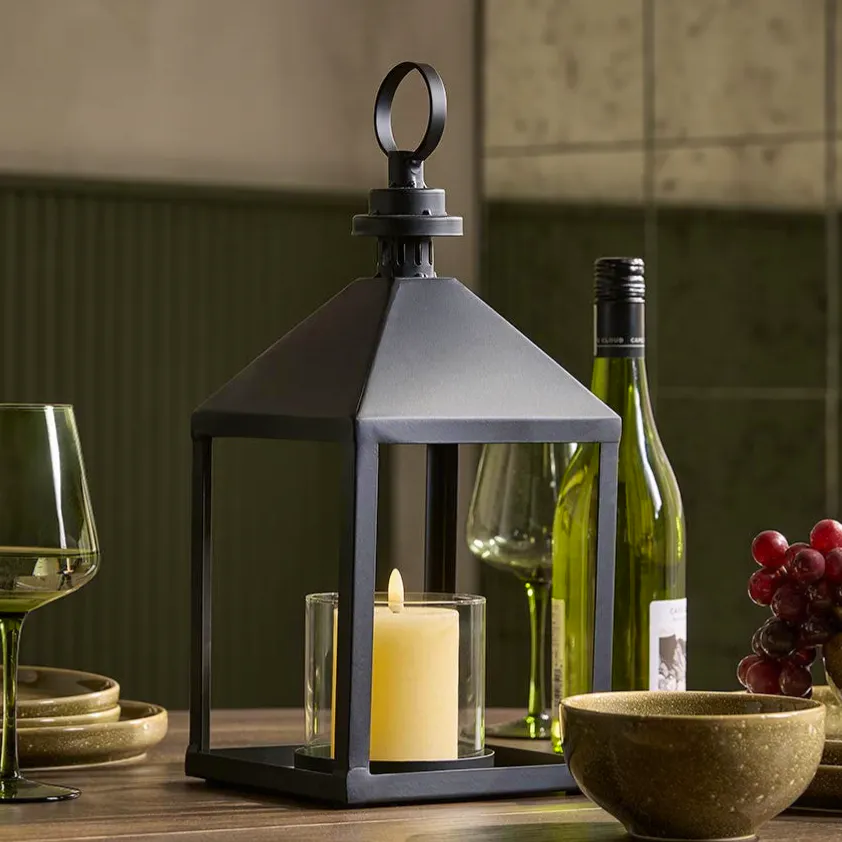 Cox & Cox Black Coated Metal Lantern- Medium, £50