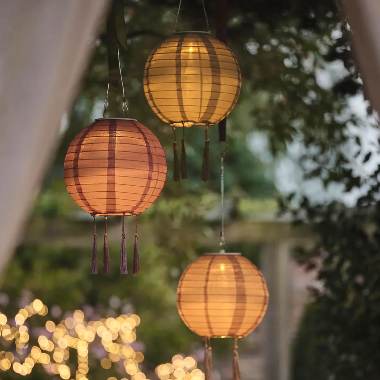 Lights4fun Set of Two Outdoor Lanterns, £29.99