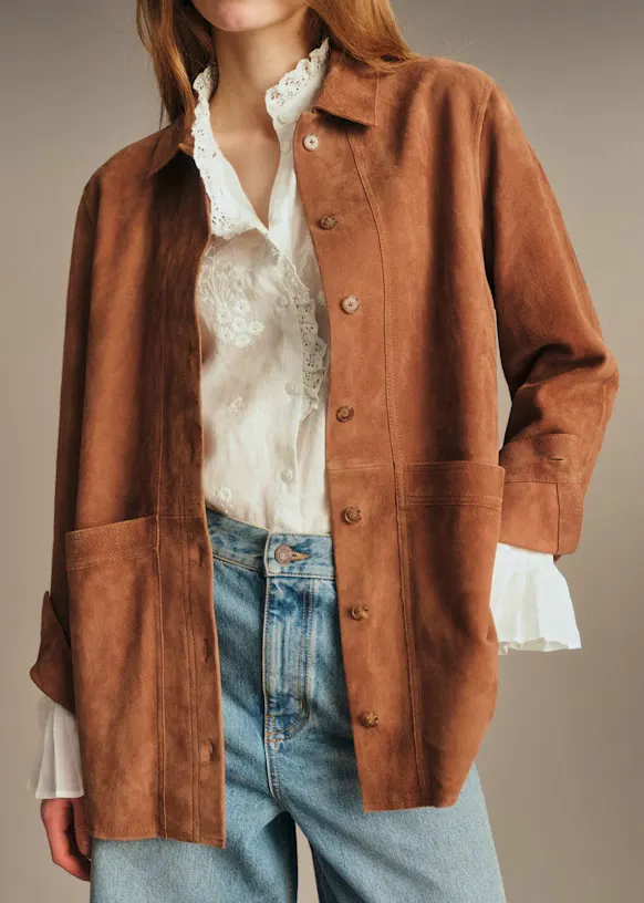 How To Buy Leather Jacket Women Sezane Will Suede Jacket