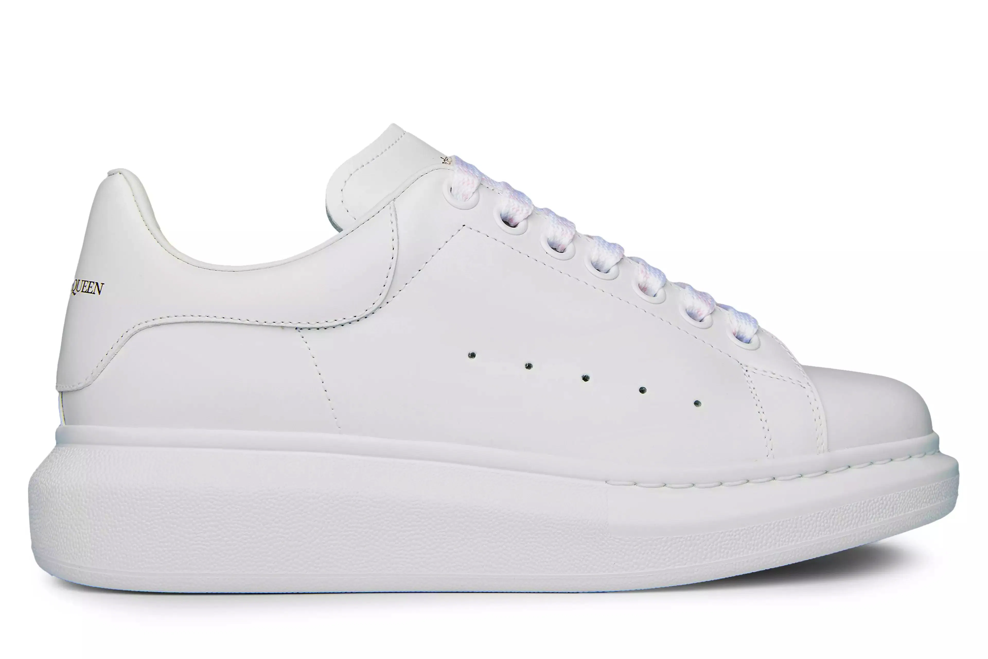 Alexander McQueen Women's Logo Print Leather Oversized Trainers, £349