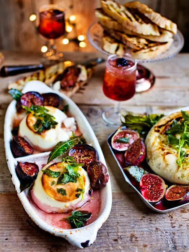 Whole Roasted Ricotta With Honeyed Figs  