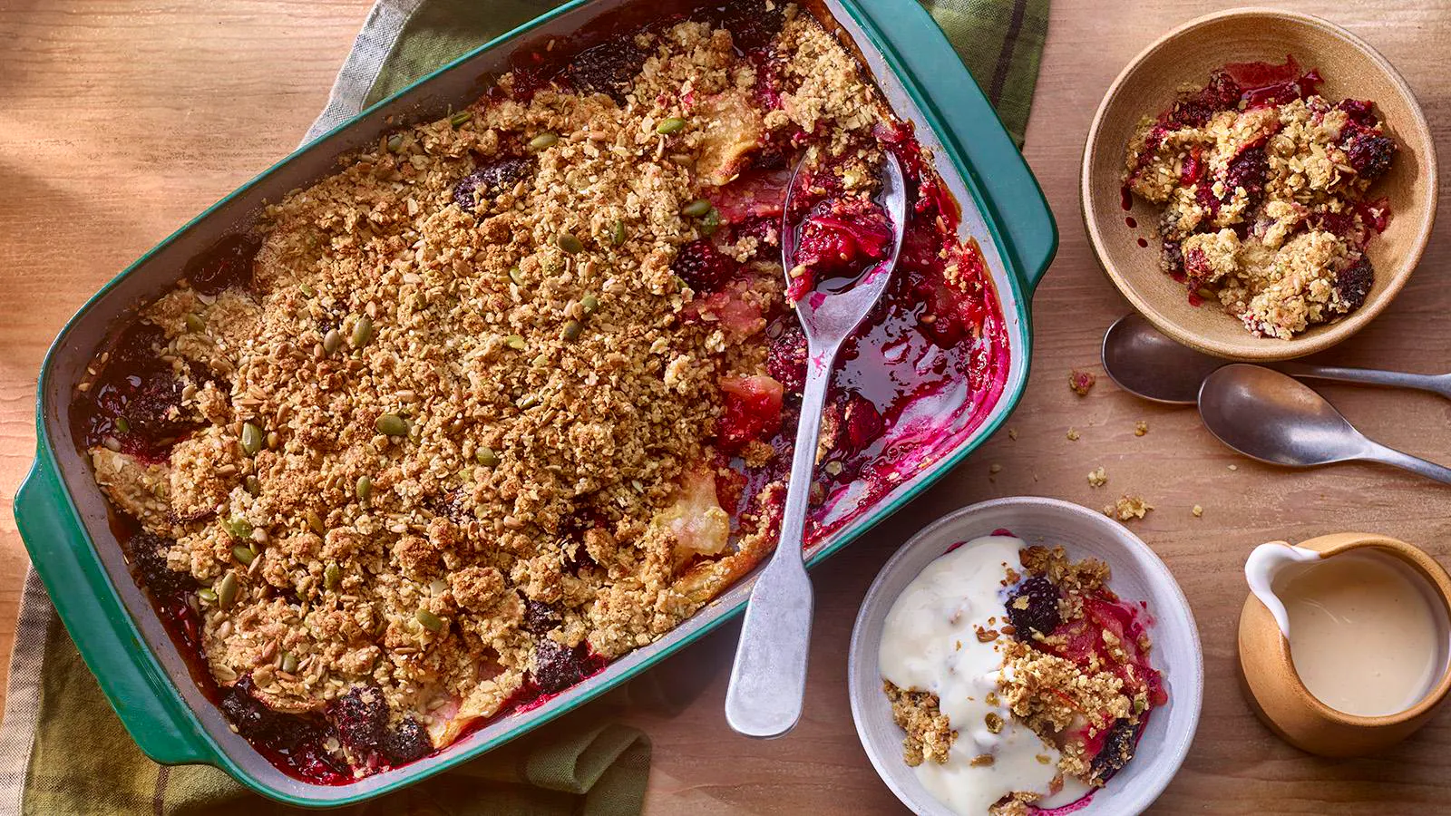 Apple And Blackberry Crumble