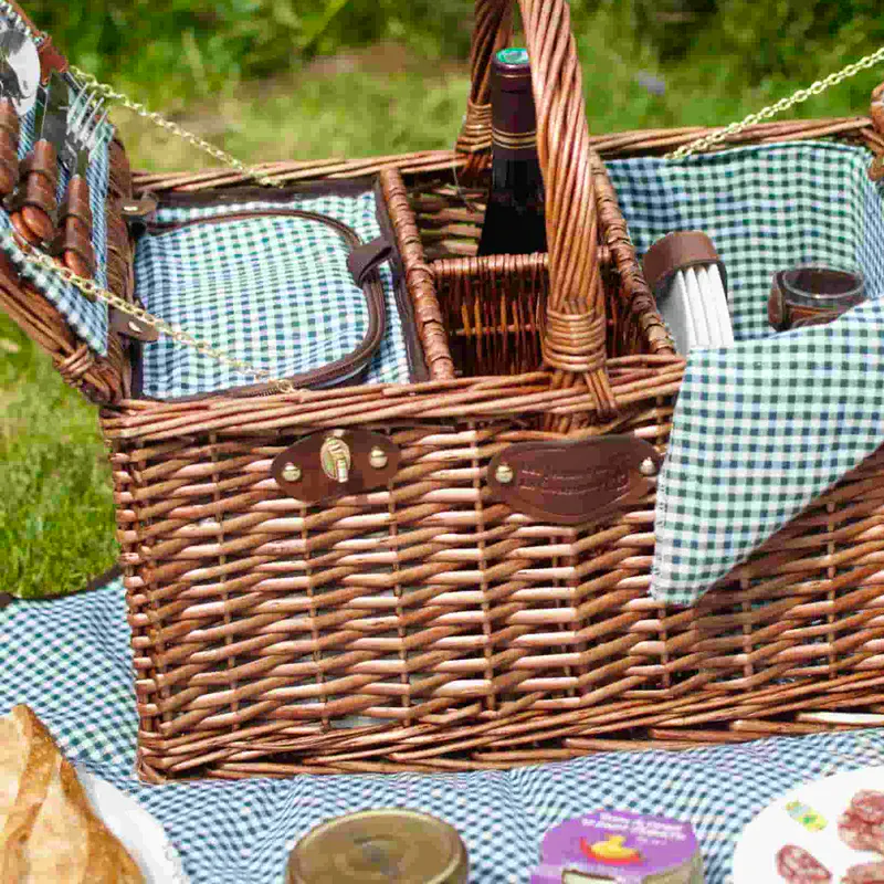 Sous Chef Saint-Germain Green Gingham Picnic Basket, £159