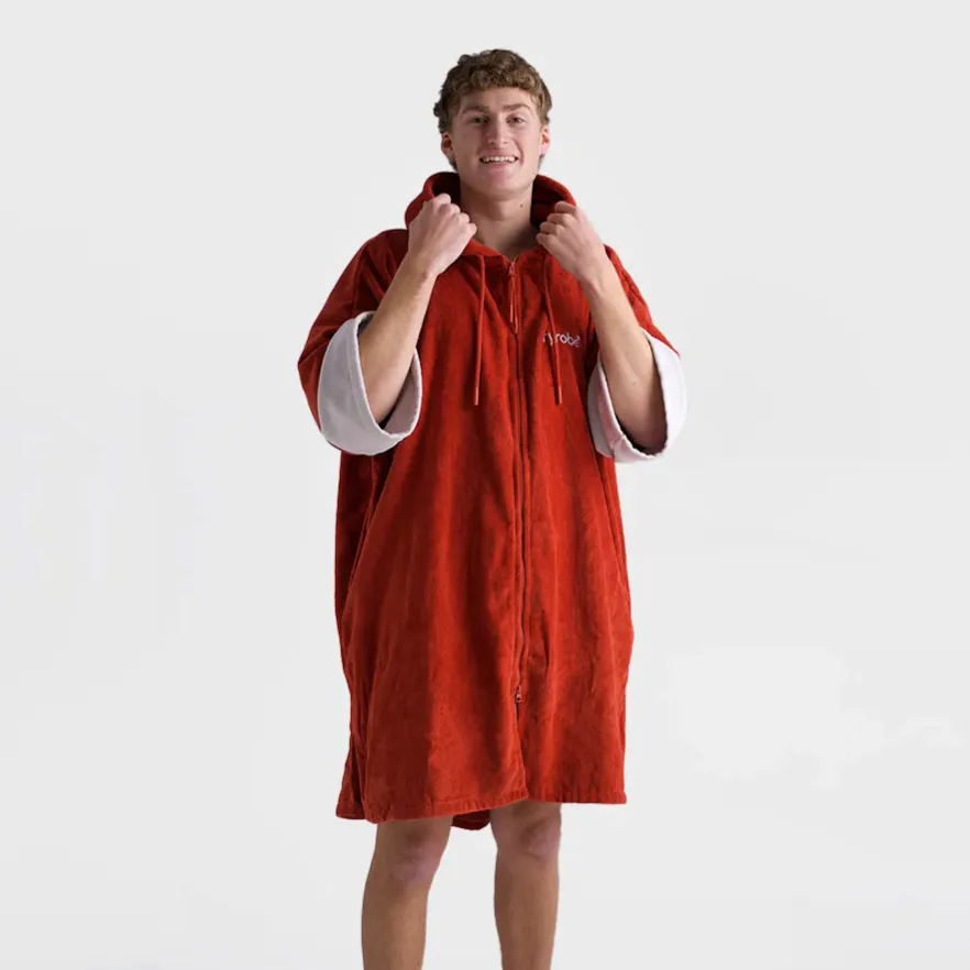 DryRobe Burnt Orange Full-Zip Organic Towel Robe, £90