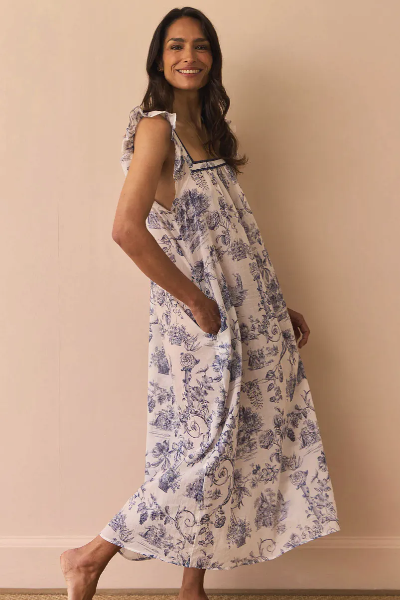 French Bedroom Their Nibs, Cotton Maxi Nightdress, £50
