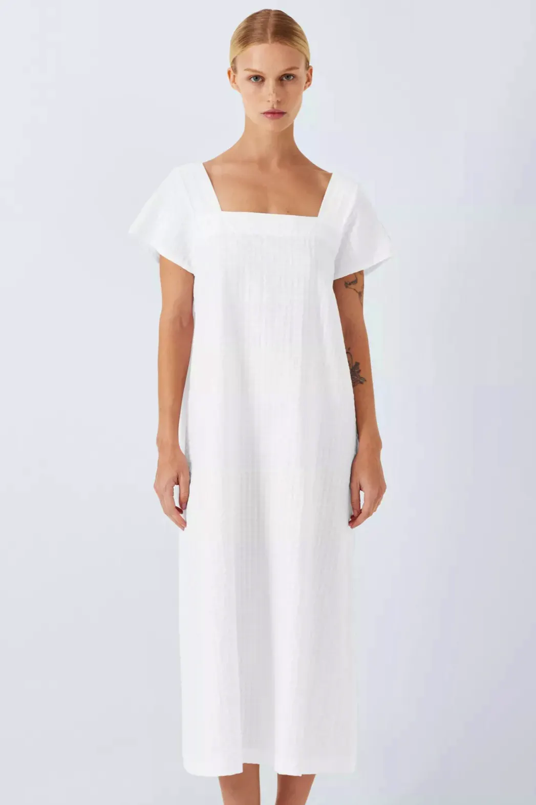 John Lewis Cotton Seersucker Nightdress, £36