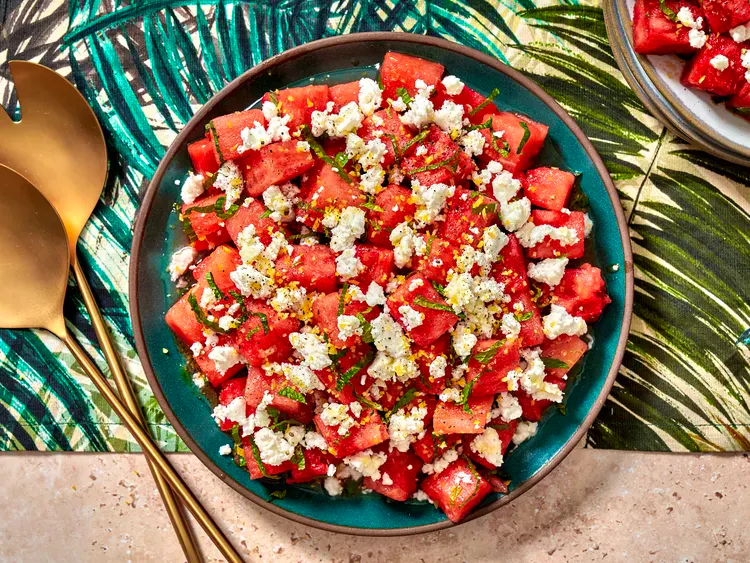 Watermelon, Feta, And Mint Salad