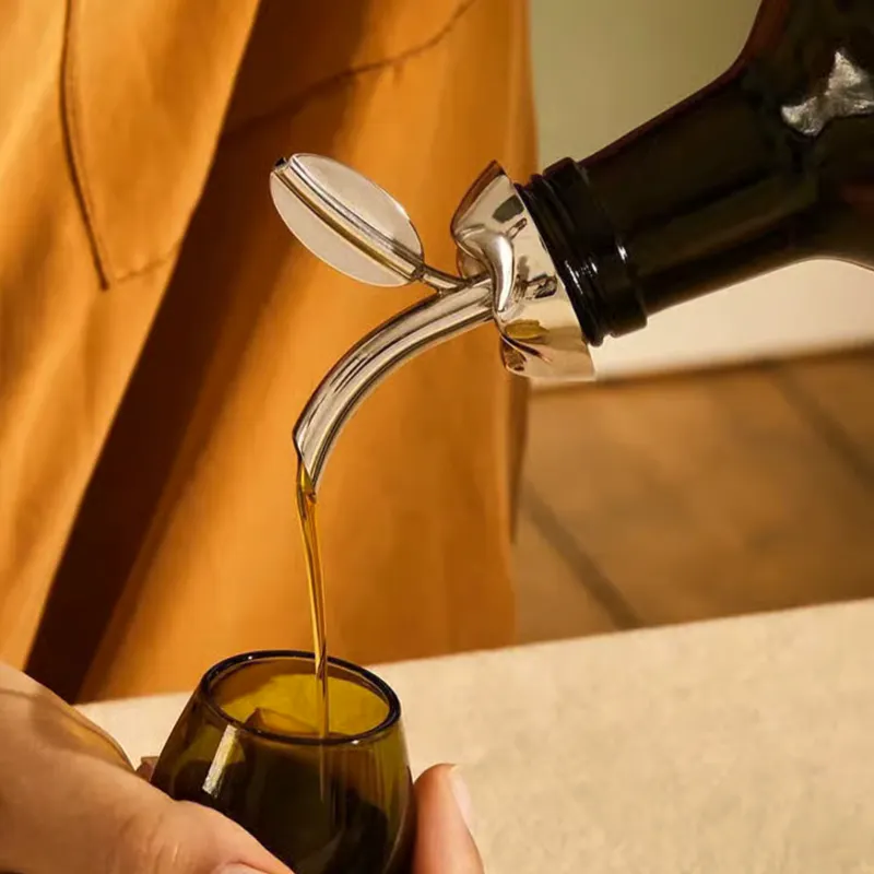 Alessi Fior D'olio Oil Bottle Glass Metal / Tester With Universal Pourer Cork, £45