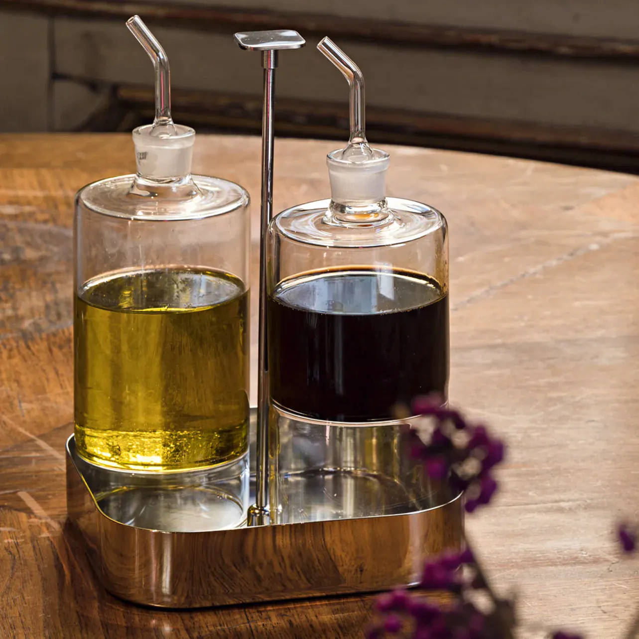 Mepra Stile Set Of Oil And Vinegar Glass Bottles, £102