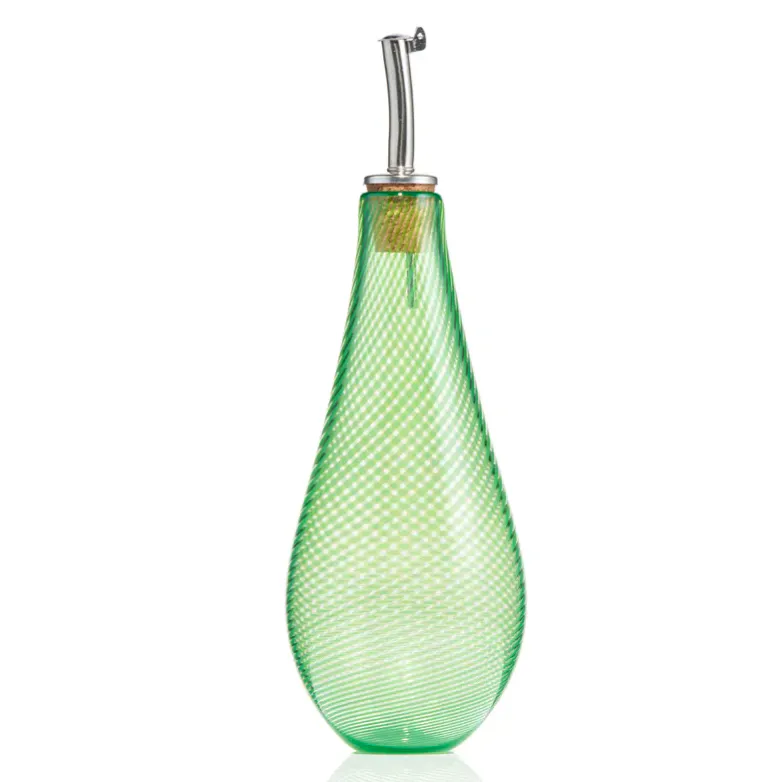 Summerill & Bishop Handblown Green Filigrana Round Drizzler, £125