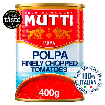 Mutti Finely Chopped Tomatoes, £1.70