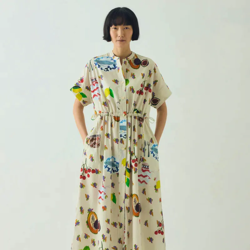 Toast Table Setting Print Cotton Dress, £185