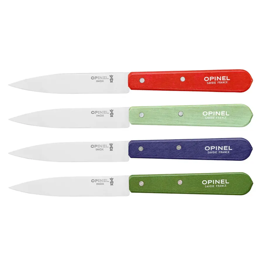 Opinel Set of 4 Opinel No 112 Coloured Beechwood Handle Paring Knives, £32.99